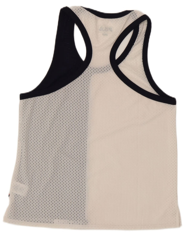 Fila Mens Graphic Vest Top Pequeno Poliéster Colorblock Branco Branco