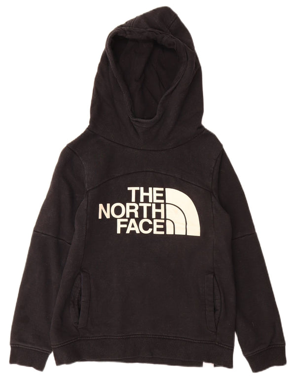 Suéter com capuz gráfico The North Face para meninas 9-10 anos médio algodão preto