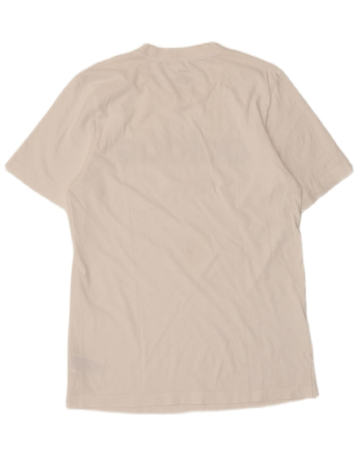 Adidas Mens Graphic T-Shirt Top Pequeno Algodão Branco