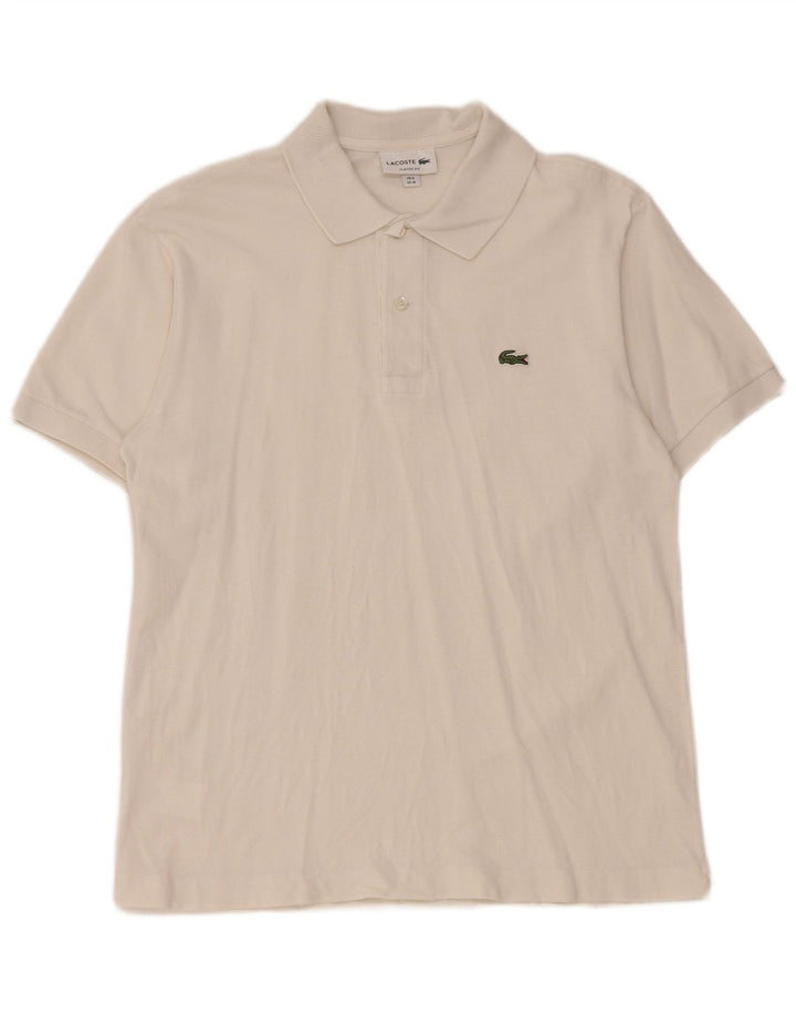 Camisa polo masculina Lacoste Classic Fit tamanho 4 médio branco