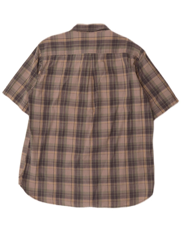 Levi's Mens Short Sleeve Shirt XL Grey Check Cotton