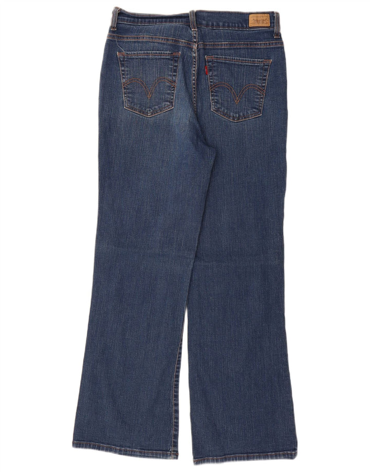 Calça jeans feminina Levi's 512 Perfectly Slimming Bootcut EUA 12 grande W28 L30 azul