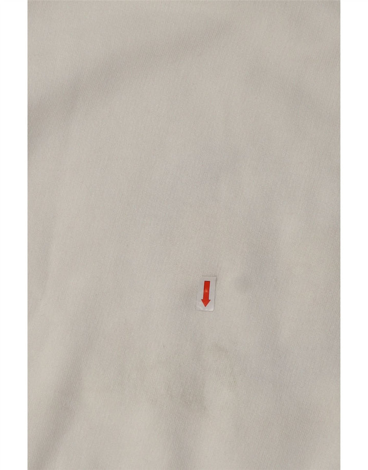 TRUSSARDI moletom gráfico feminino Jumper IT 46 grande algodão branco