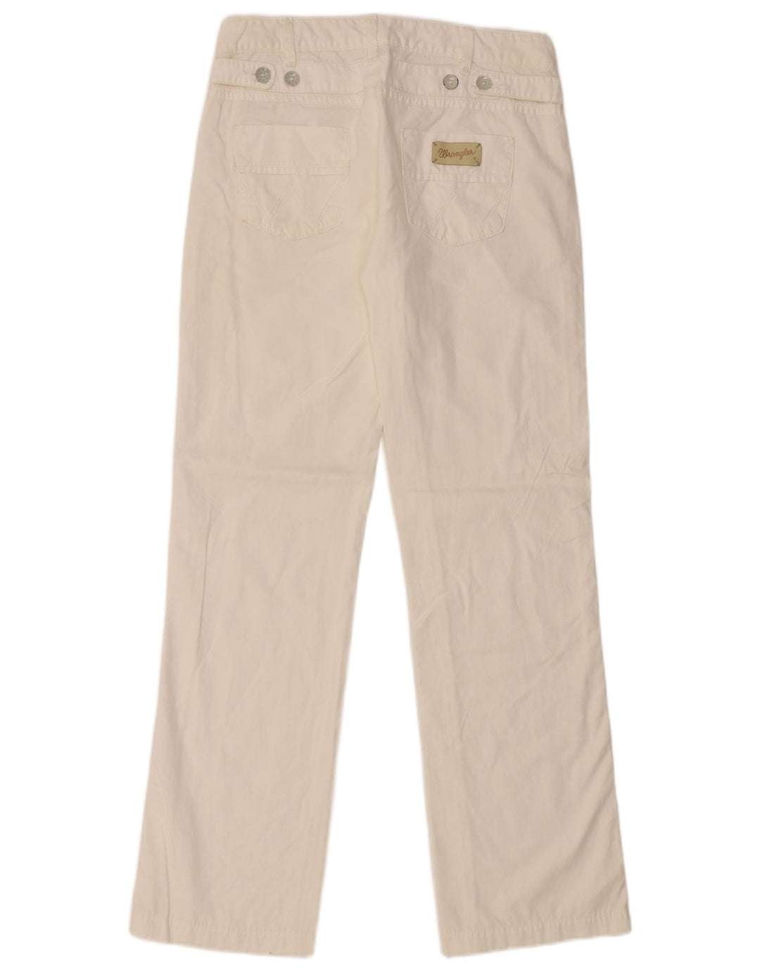 Calça Chino Feminina Sam Straight WRANGLER W27 L30 Algodão Branco