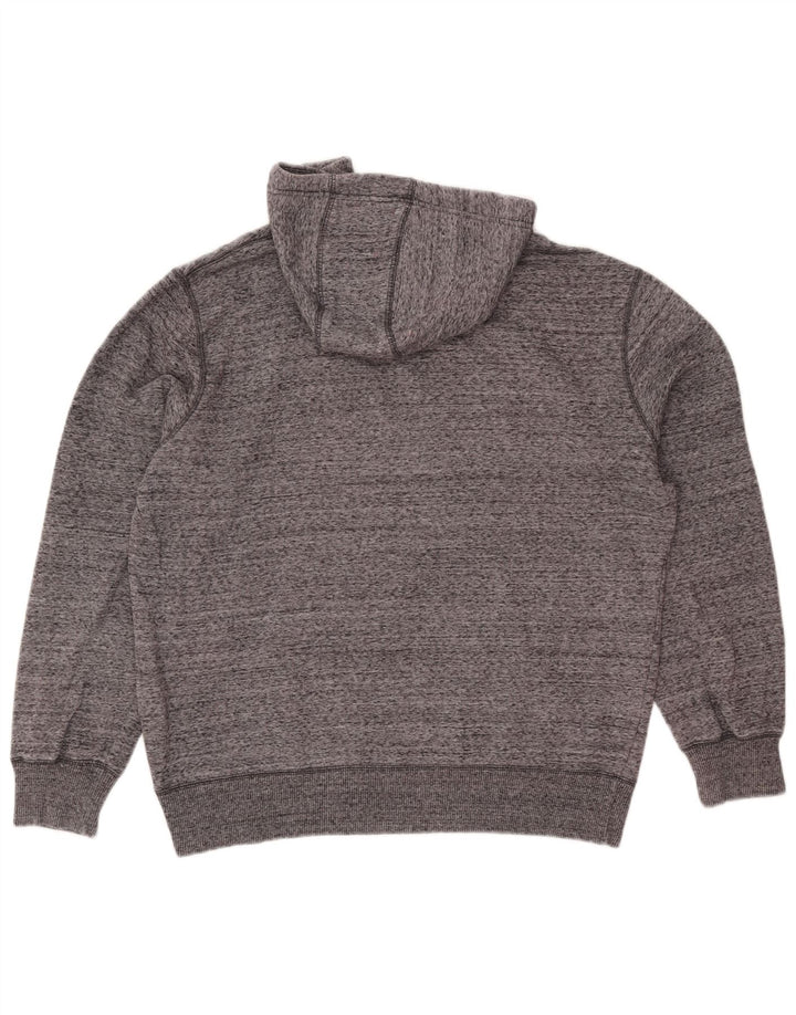 Jumper masculino com capuz Champion grande algodão manchado cinza