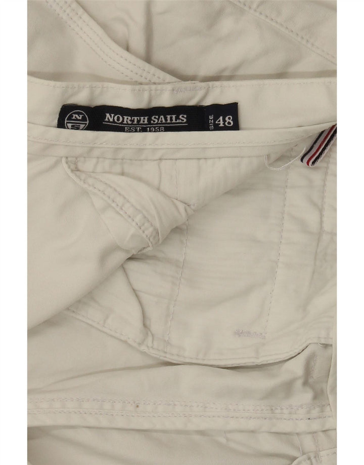 Calça cargo reta masculina NORTH SAILS IT 48 médio W30 L28 algodão branco