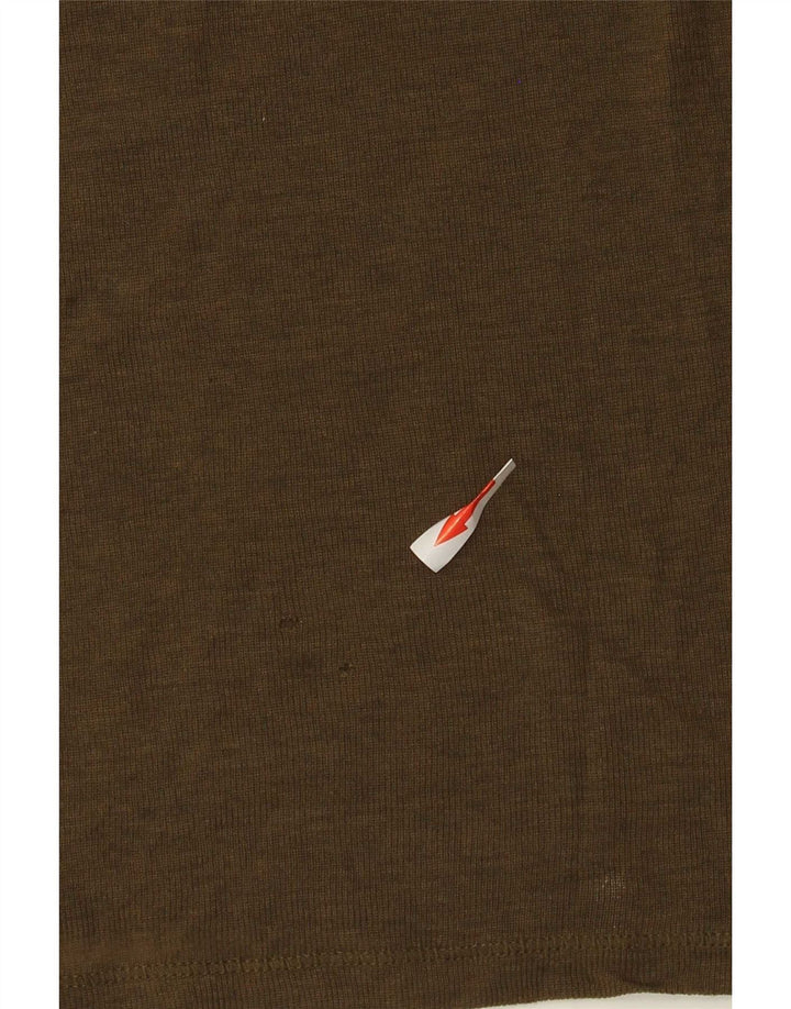Top feminino Massimo Dutti manga comprida UK 16 grande caqui