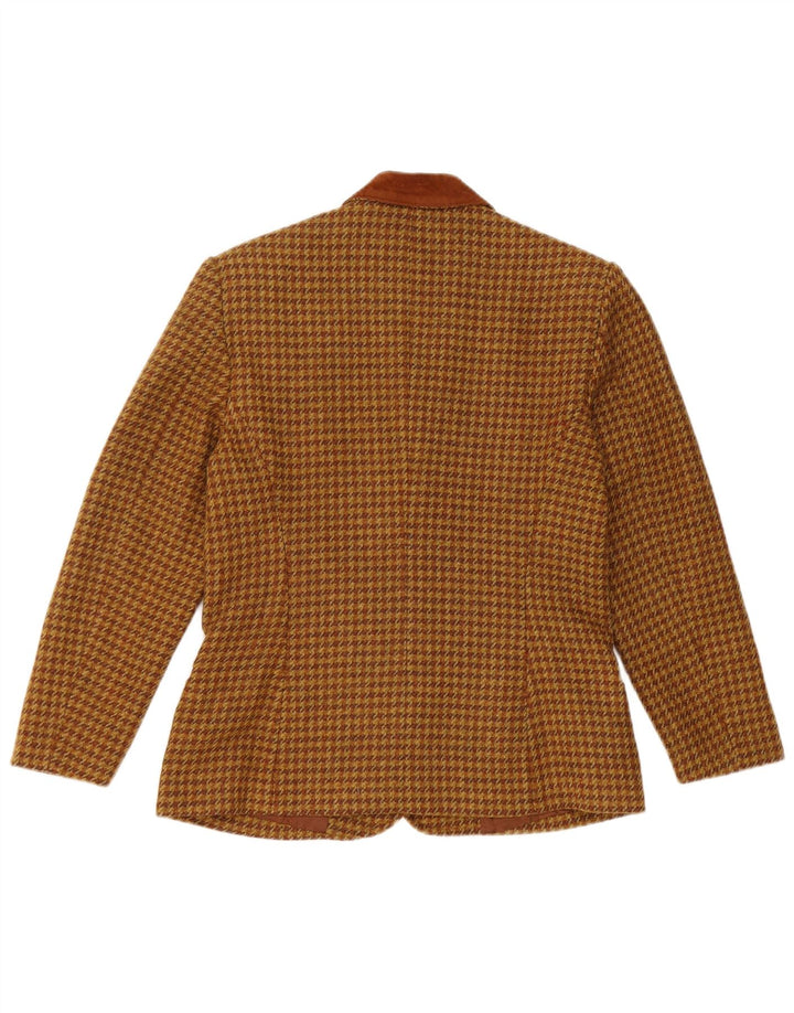 Jaqueta blazer feminina de Diana Bentall IT 42 médio marrom houndstooth