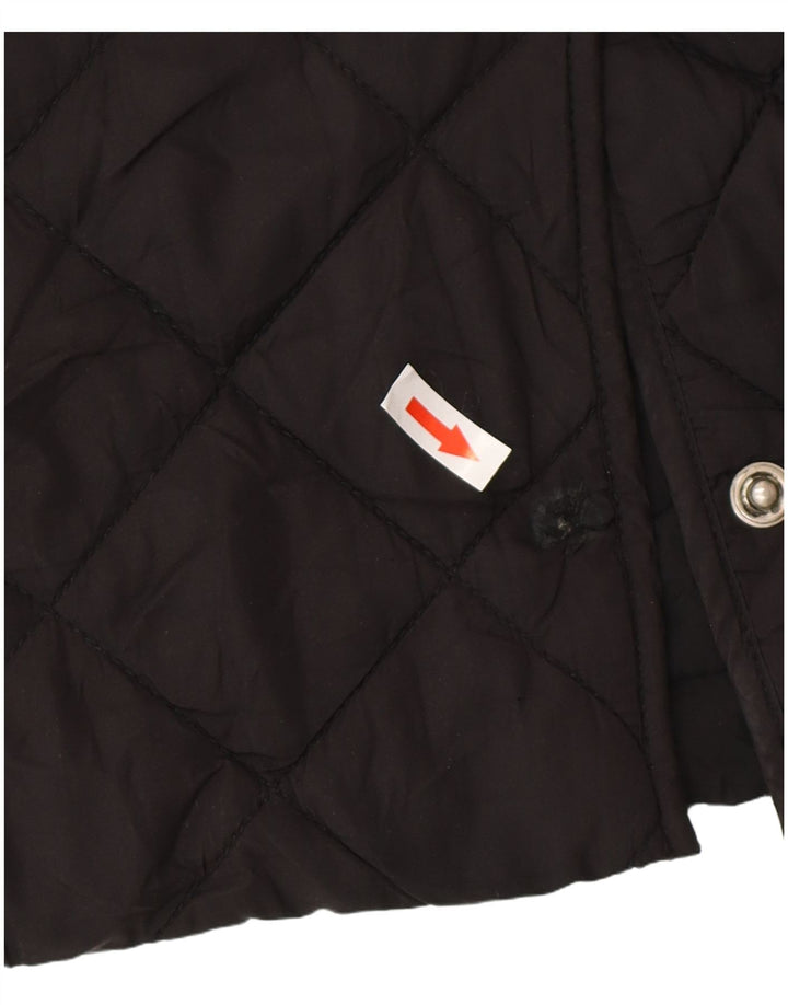 Sobretudo acolchoado feminino Zara UK 16 grande preto