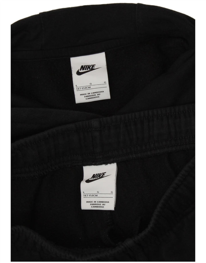 Nike Girls Loose Fit Graphic Treino Completo 12-13 Anos Grande Algodão Preto