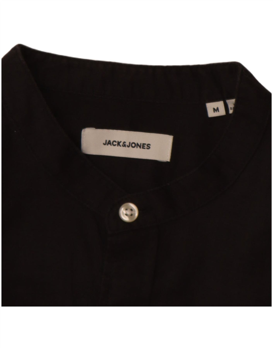 Camisa masculina JACK & JONES de algodão preto médio