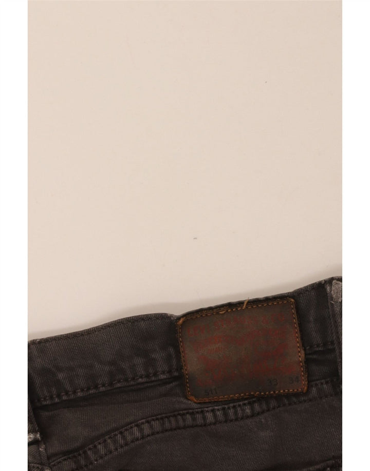 Calça jeans feminina LEVI'S 511 Tapered W33 L34 cinza