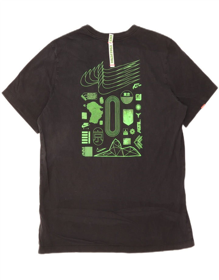 Camiseta gráfica masculina Nike grande algodão preto