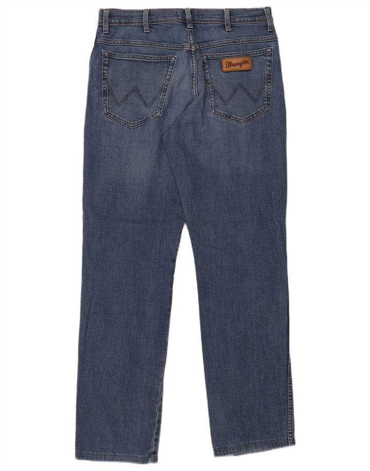 Wrangler Masculino Texas Straight Jeans W32 L31 Azul Algodão