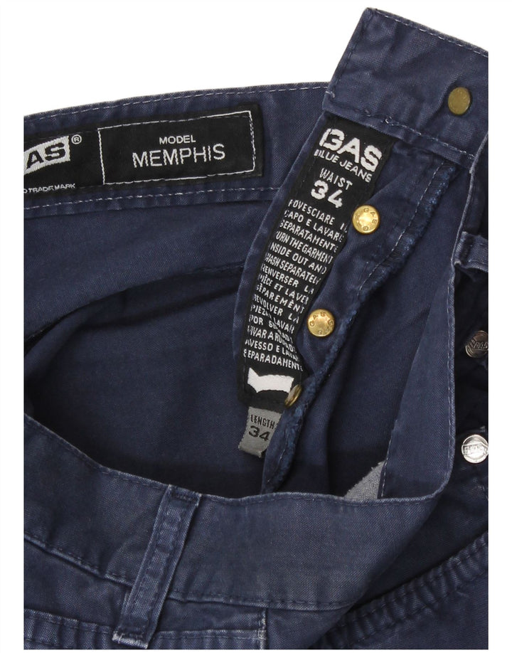 Gas Mens Memphis Casual Shorts W34 Grande Azul Marinho
