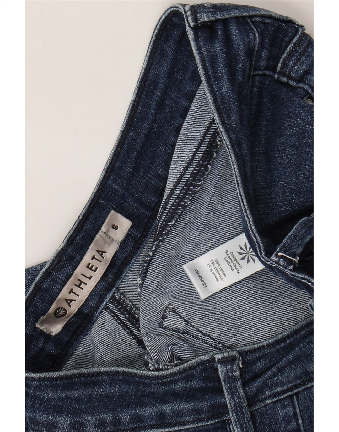 Calça jeans skinny feminina ATHLETA US 6 médio W30 L29 algodão azul