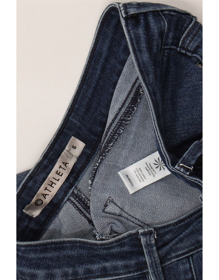 Calça jeans skinny feminina ATHLETA US 6 médio W30 L29 algodão azul
