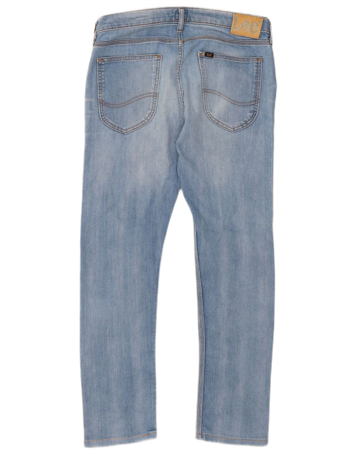 Lee Womens Luke Slim Jeans W32 L28 Azul Algodão