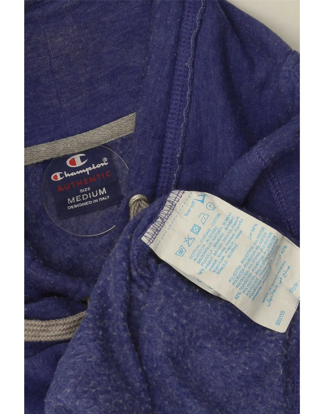 Jumper de moletom gráfico feminino Champion UK 14 algodão azul médio
