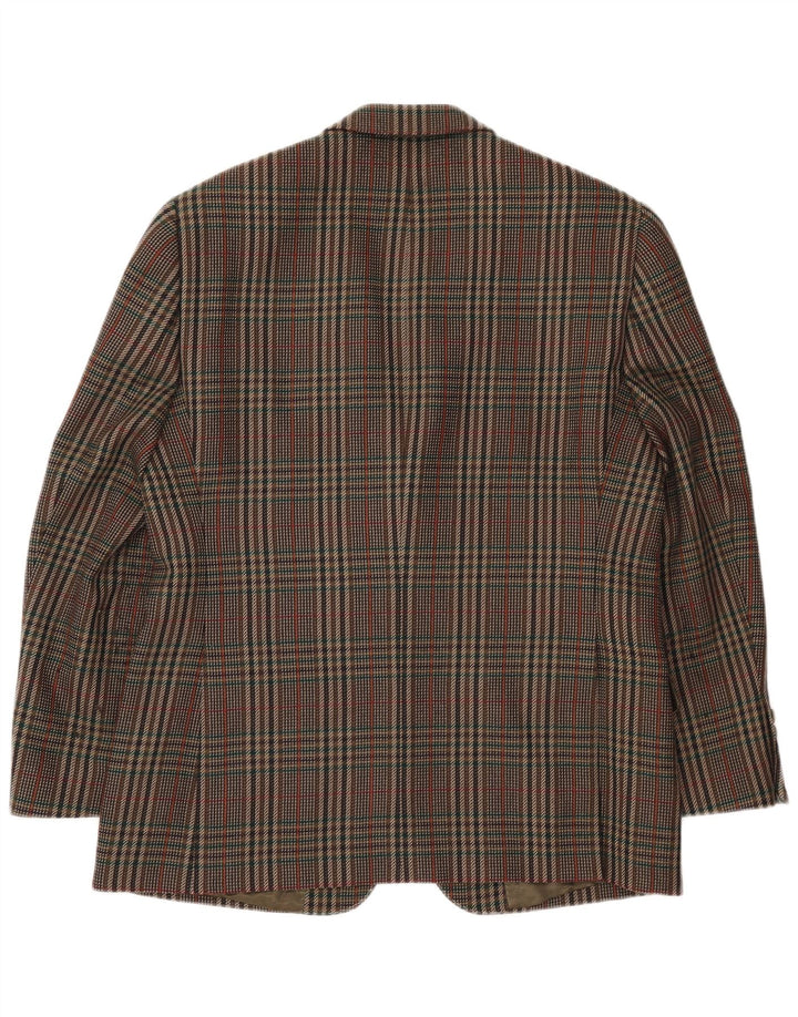 Jaqueta blazer masculina MAGEE com 2 botões Reino Unido 38 médio cáqui Houndstooth