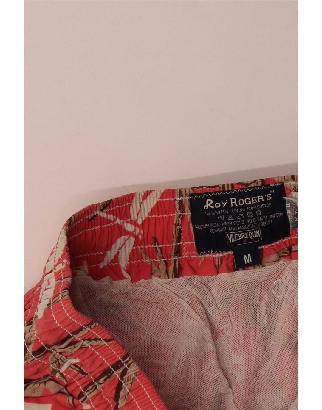 Shorts de natação masculino Roy Rogers médio vermelho floral nylon