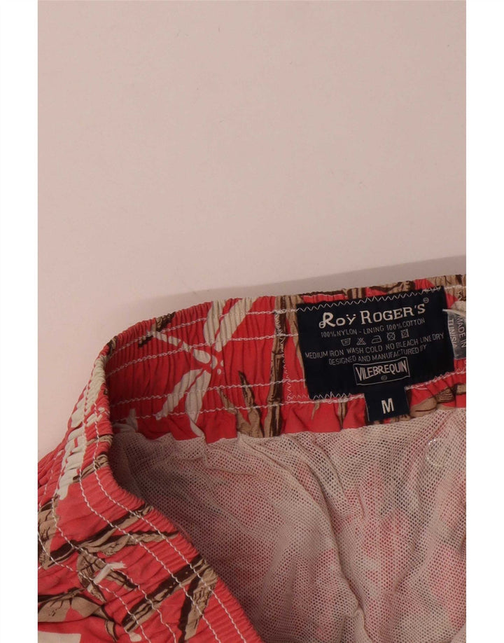 Shorts de natação masculino Roy Rogers médio vermelho floral nylon