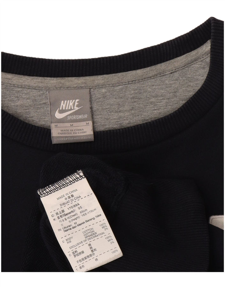 Moletom gráfico feminino Nike Jumper UK 14 médio azul marinho algodão
