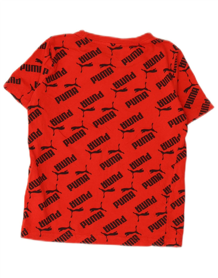 Camiseta PUMA Meninos Graphic 5-6 Anos Algodão Vermelho
