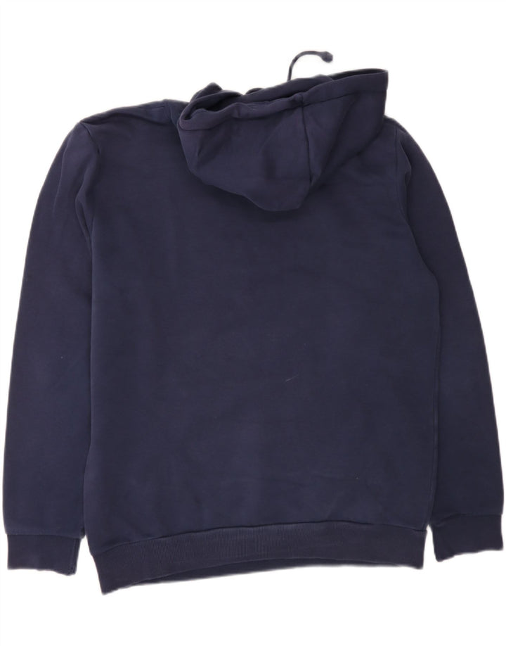 PUMA Mens Graphic Hoodie Jumper Small Navy Blue Cotton Vintage Puma and Second-Hand Puma from Messina Hembry 