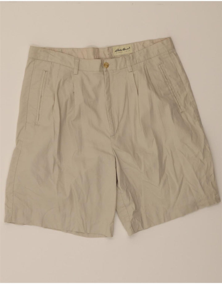 EDDIE BAUER Mens Pegged Chino Shorts W36 Large Beige Cotton Vintage Eddie Bauer and Second-Hand Eddie Bauer from Messina Hembry 