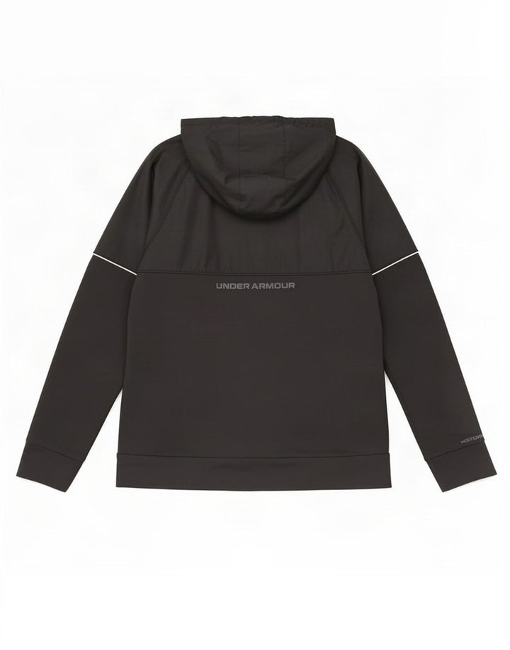 Suéter masculino Under Armour Graphic Zip com capuz médio preto poliéster