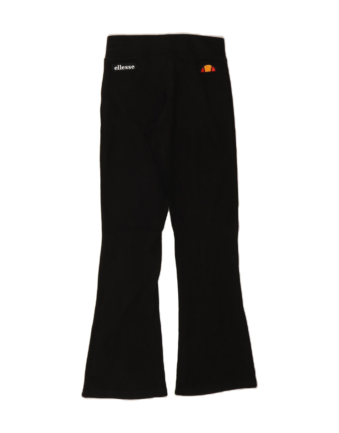 ELLESSE Womens Flare Tracksuit Trousers UK 6 XS Black Vintage Ellesse and Second-Hand Ellesse from Messina Hembry 
