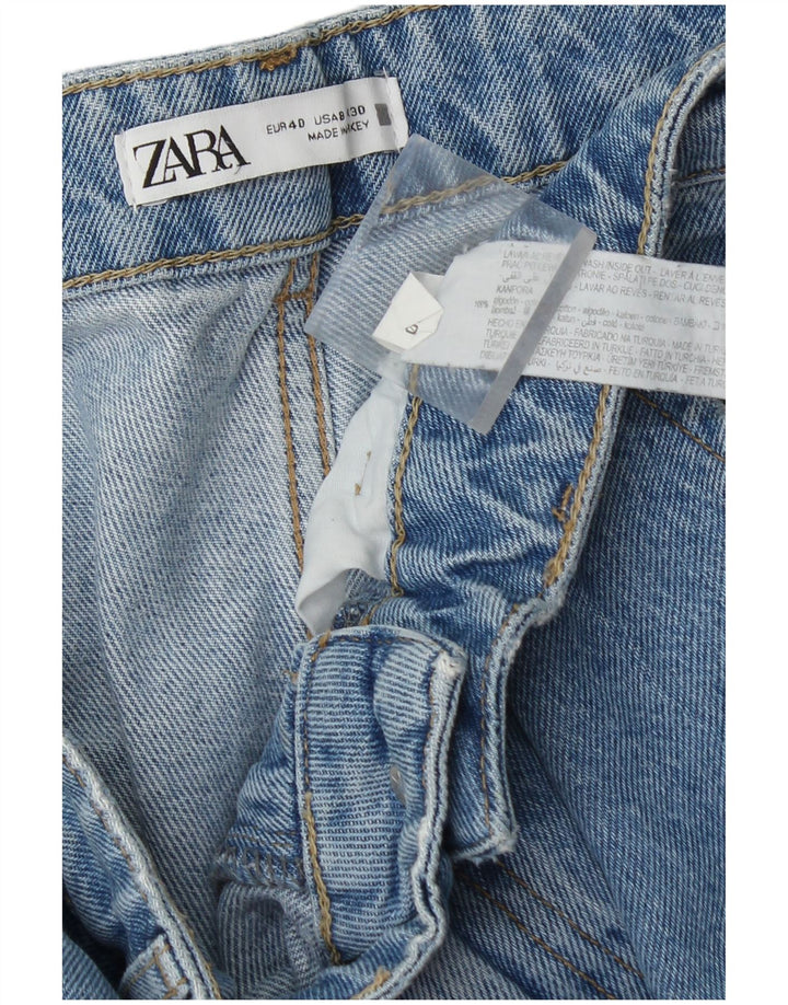 Zara Womens Cargo Loose Jeans EU 40 Médio W30 L30 Azul Algodão