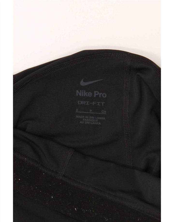 Leggings Nike Dri Fit Crop Graphic UK 8 Pequeno Poliéster Preto