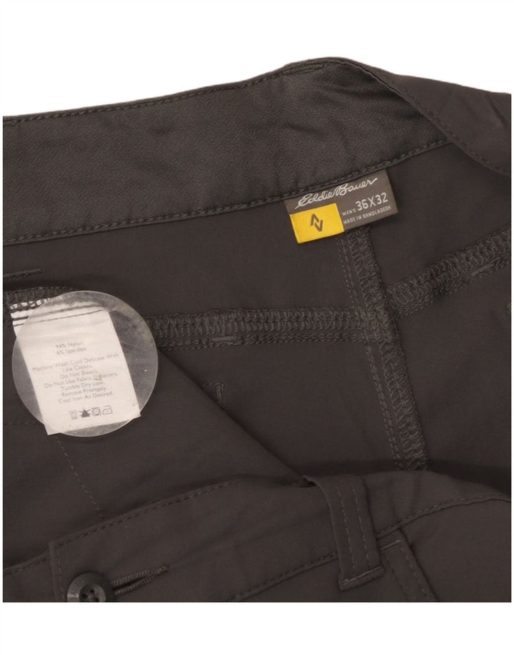Calça cargo reta masculina EDDIE BAUER W36 L32 cinza nylon