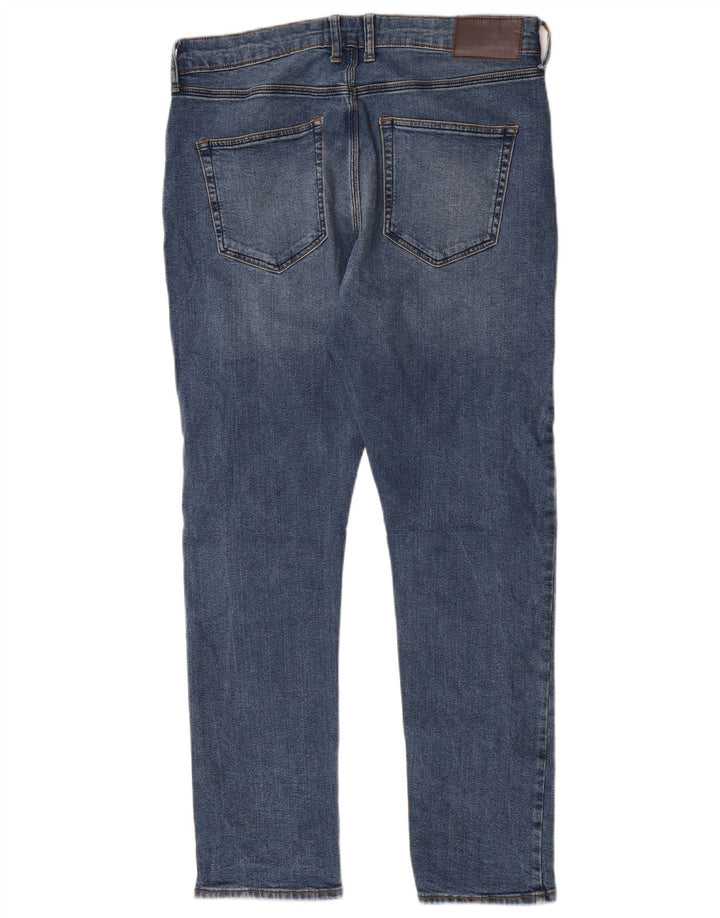 French Connection Masculino Slim Jeans W34 L30 Azul Algodão
