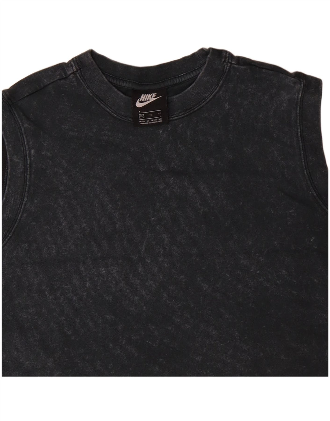 NIKE Womens Crop Vest Top UK 18 XL Cinza Algodão
