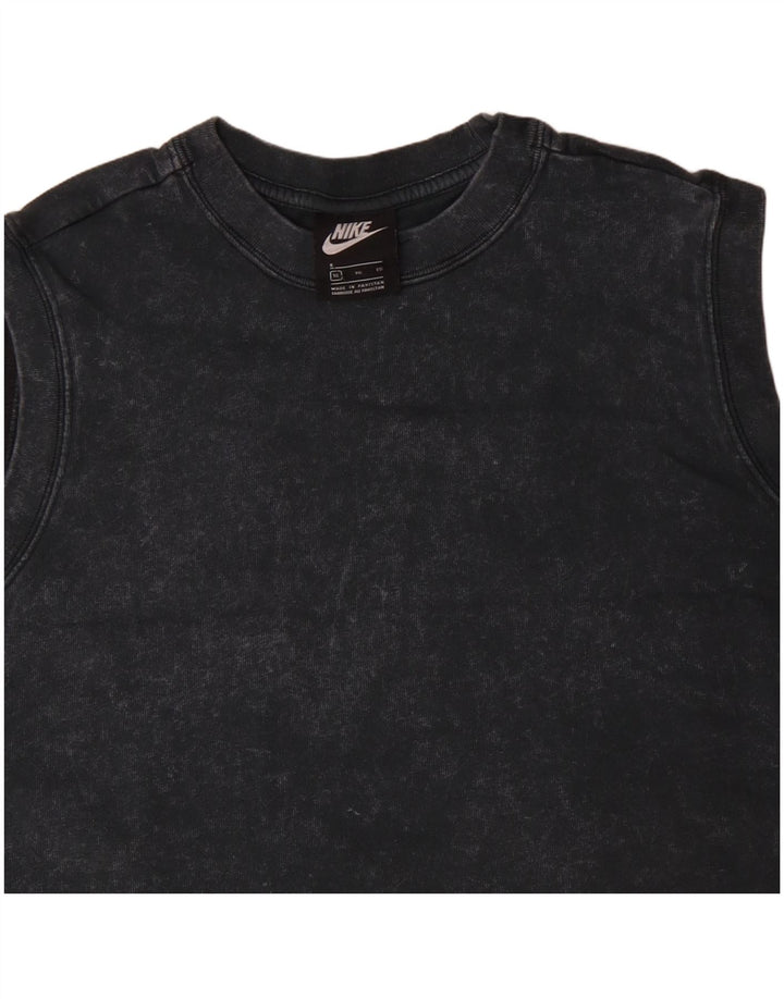 NIKE Womens Crop Vest Top UK 18 XL Cinza Algodão