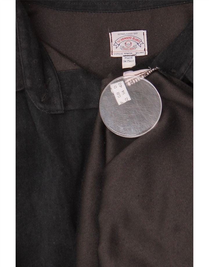 Camisa feminina Armani Jeans UK 14 grande preta
