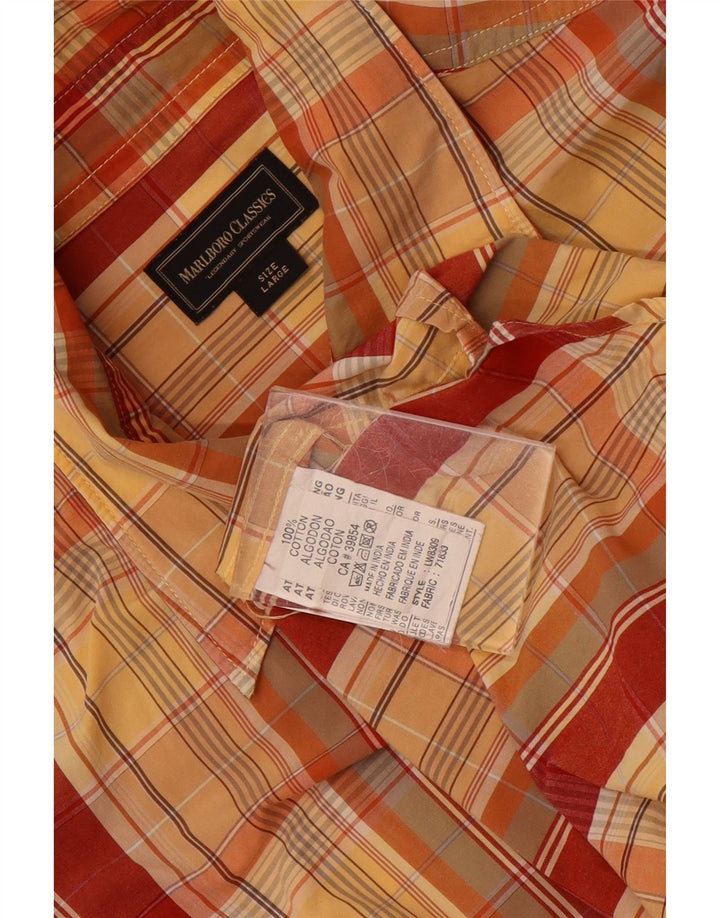 Camisa masculina Marlboro Classics grande xadrez multicolorida