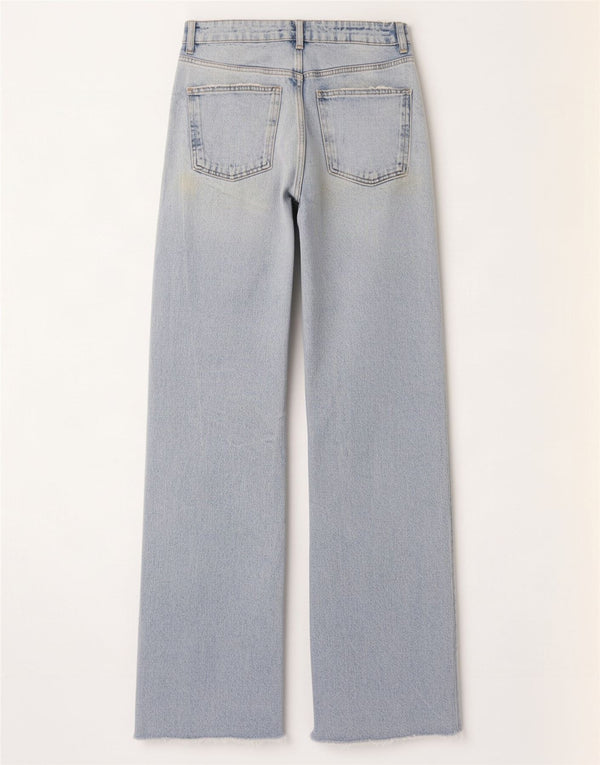 Calça jeans reta feminina Zara EU 40 médio W30 L34 algodão azul