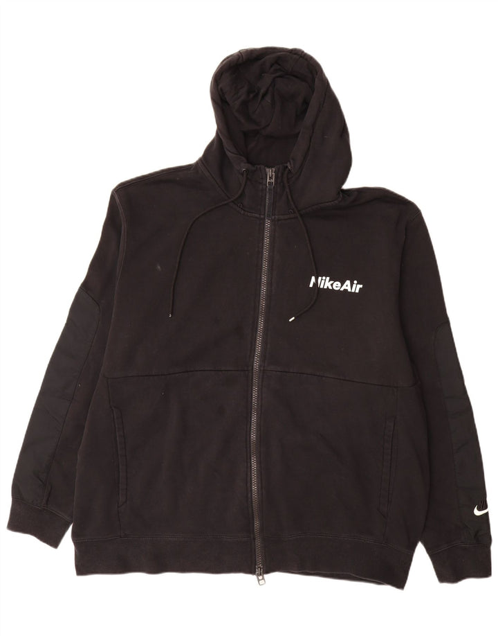 Suéter Nike masculino com capuz e zíper 2XL algodão preto