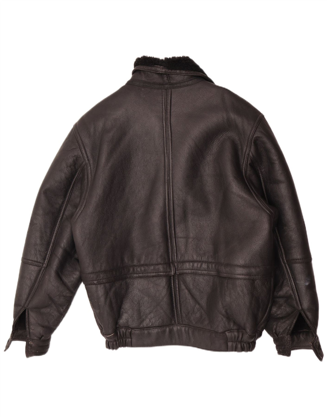 Jaqueta masculina vintage shearling IT 50 grande preta