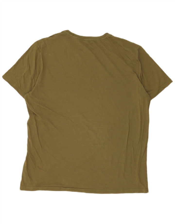 Camiseta masculina Benetton Top XL algodão cáqui