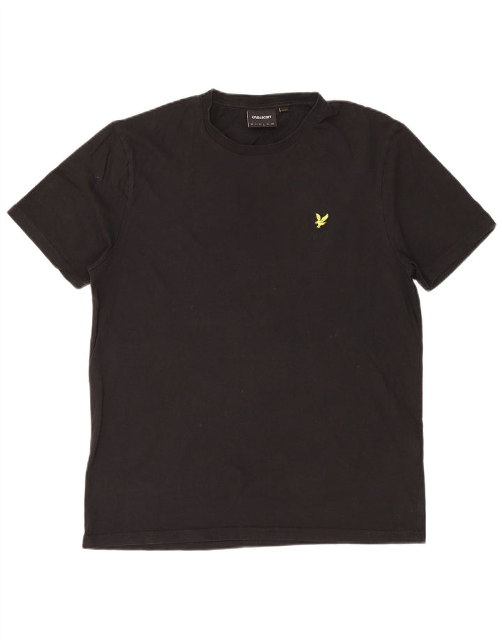 Camiseta masculina Lyle & Scott grande algodão preto