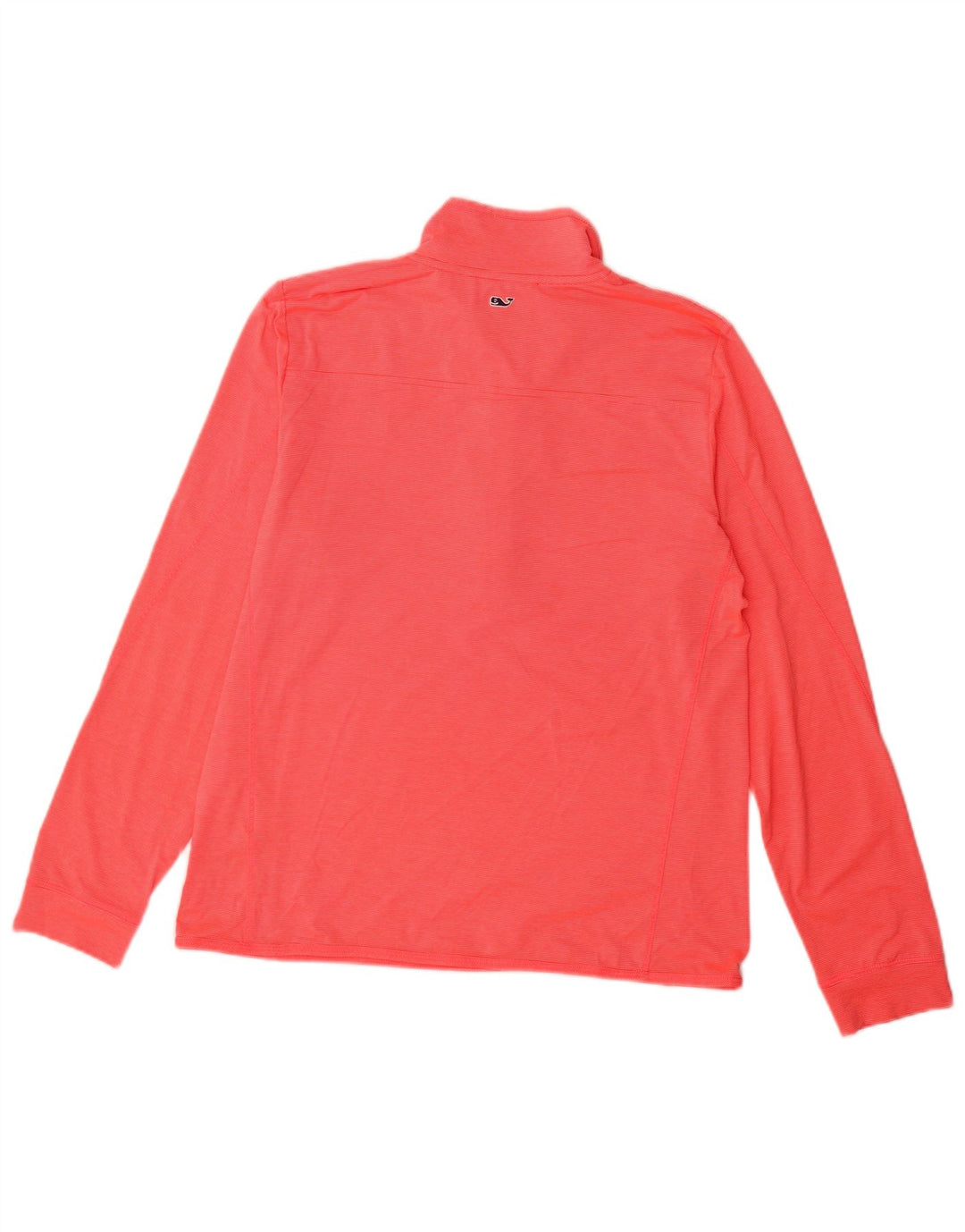 VINEYARD VINES Top feminino com zíper e manga comprida UK 14 listrado rosa médio