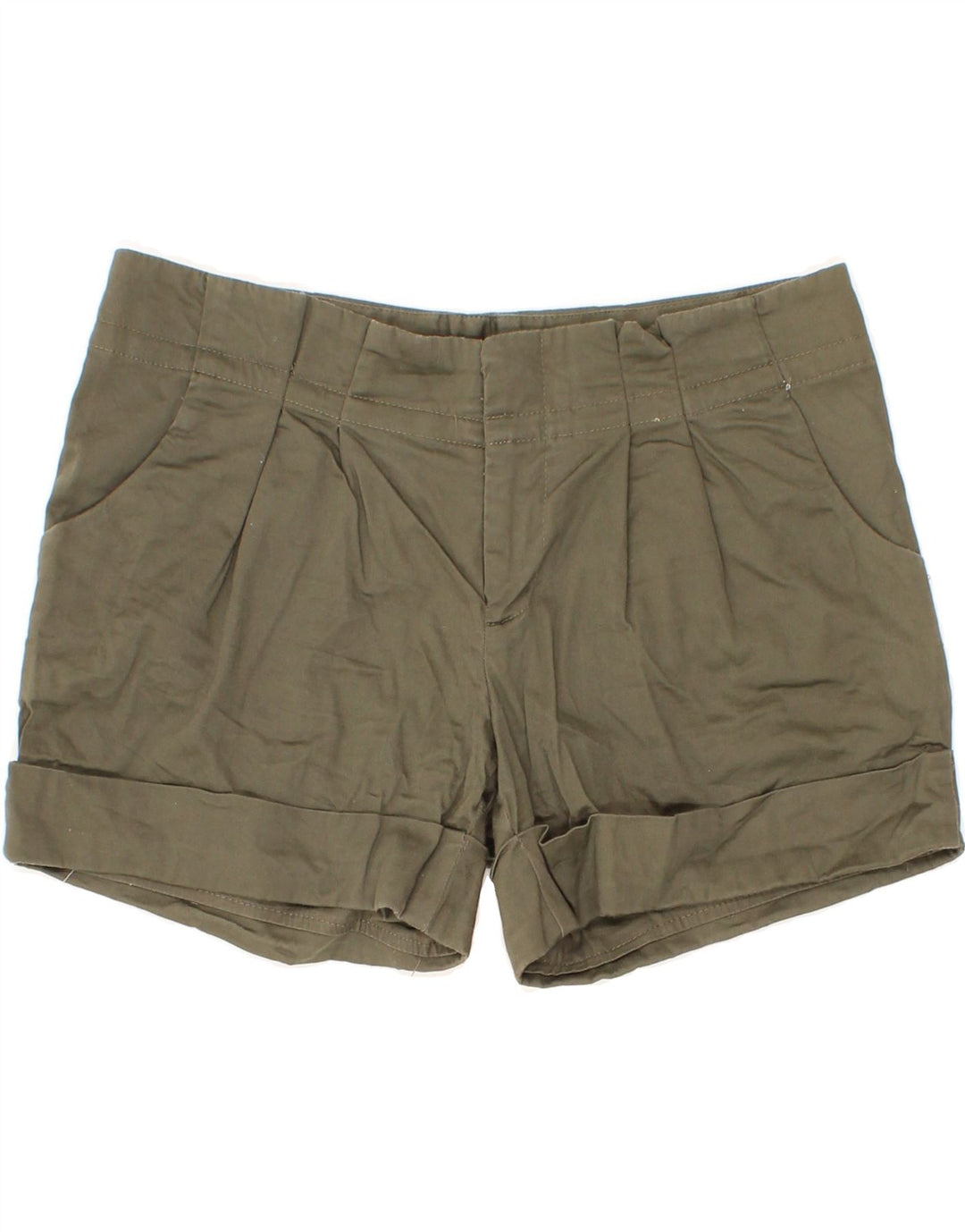 MOSSIMO Womens Hot Pants US 4 Small W27  Khaki Cotton Vintage Mossimo and Second-Hand Mossimo from Messina Hembry 