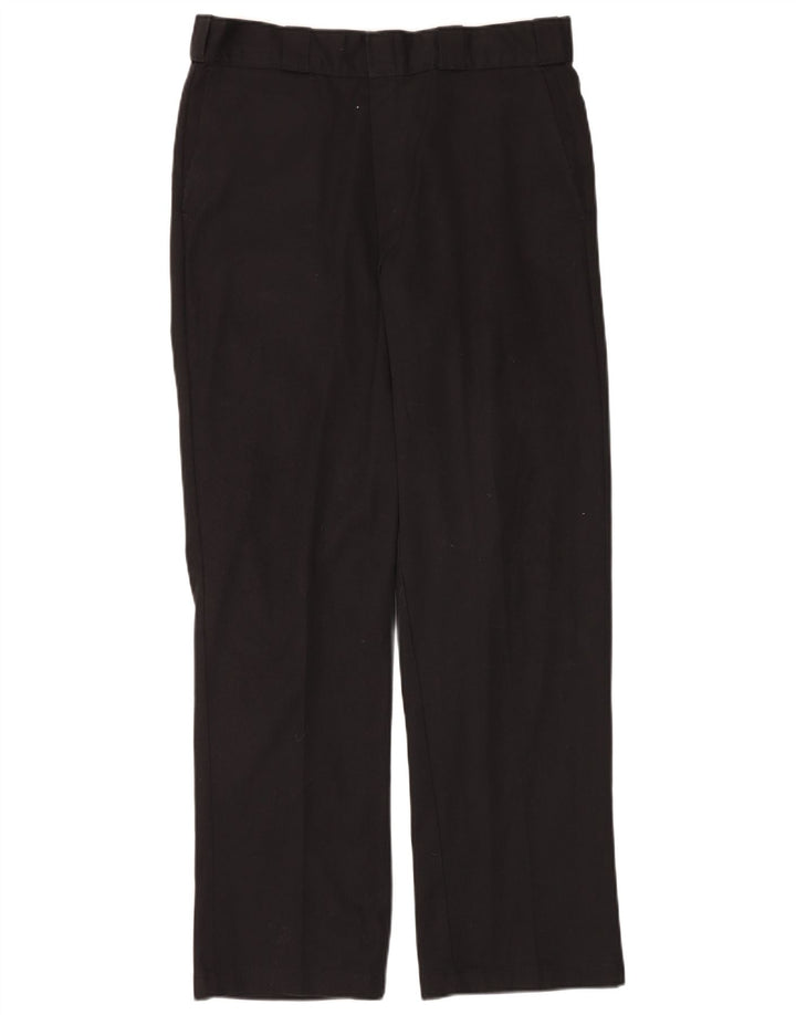 Calças Chino retas masculinas Dickies W34 L32 poliéster preto