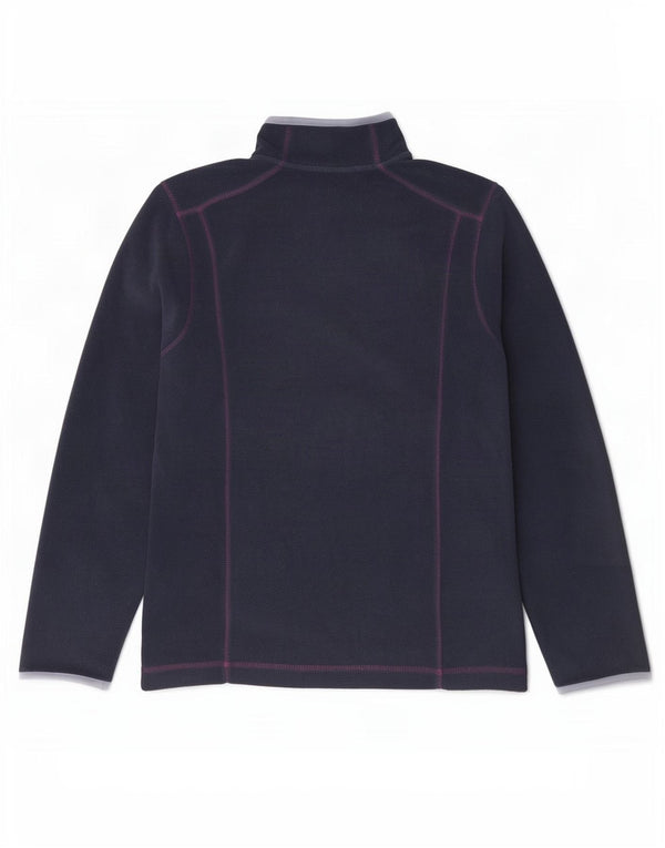 Jaqueta de lã feminina Weird Fish UK 12 poliéster azul marinho médio