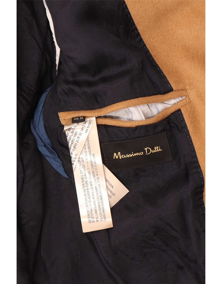 Sobretudo masculino Massimo Dutti com 3 botões EU 48 lã bege médio